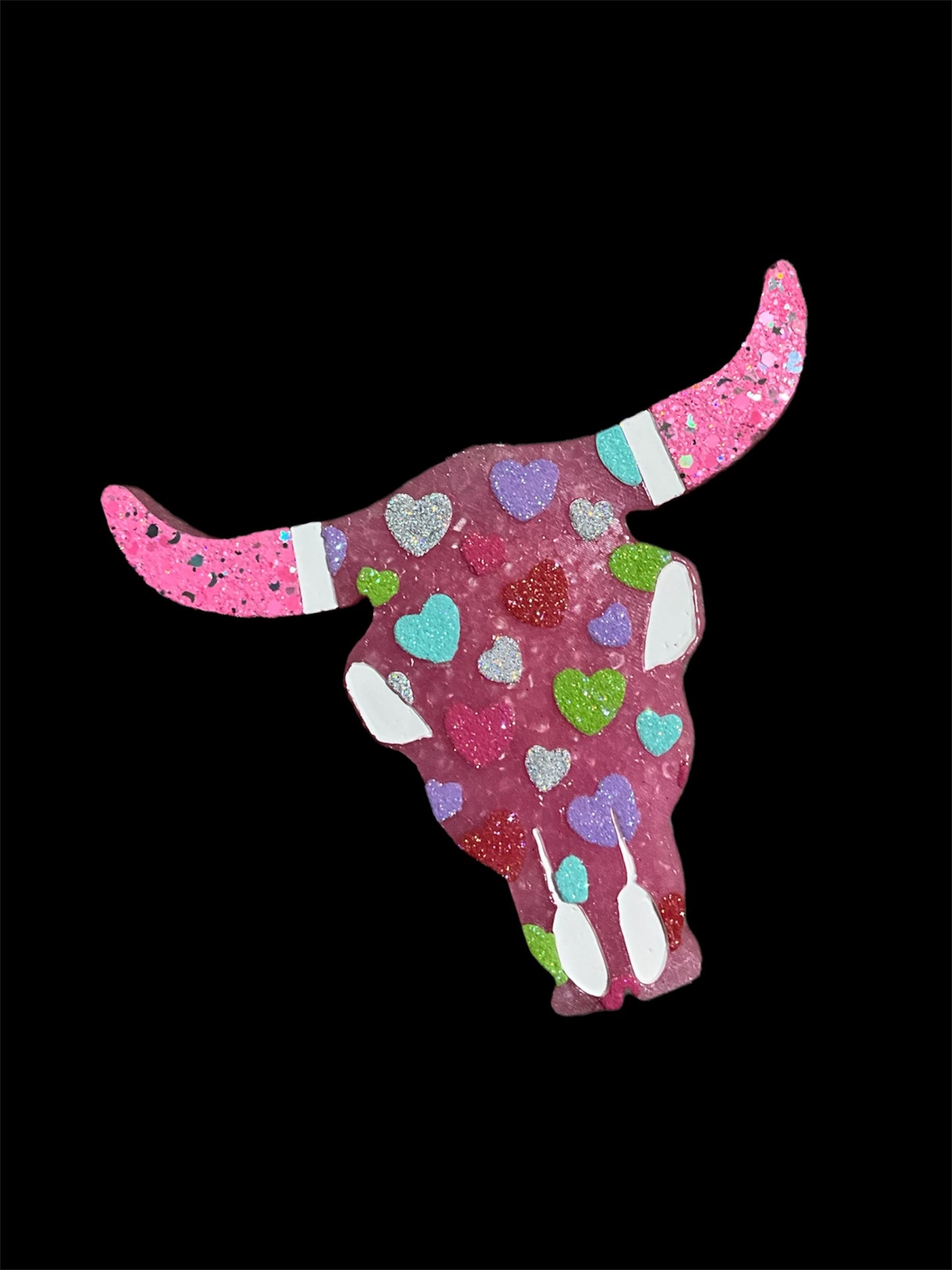 Bull Skull with Hearts