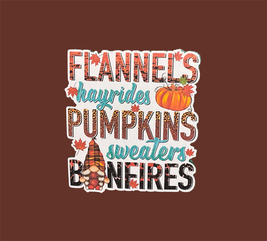 Flannels Hayrides Pumpkins card stock