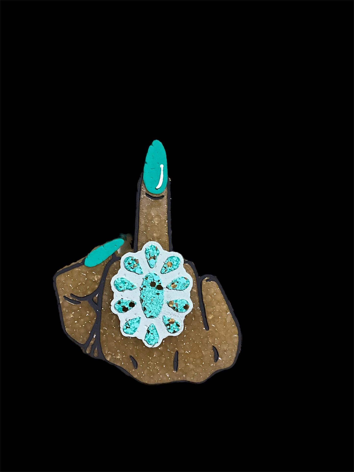 Western Glam middle finger- Baja Cactus